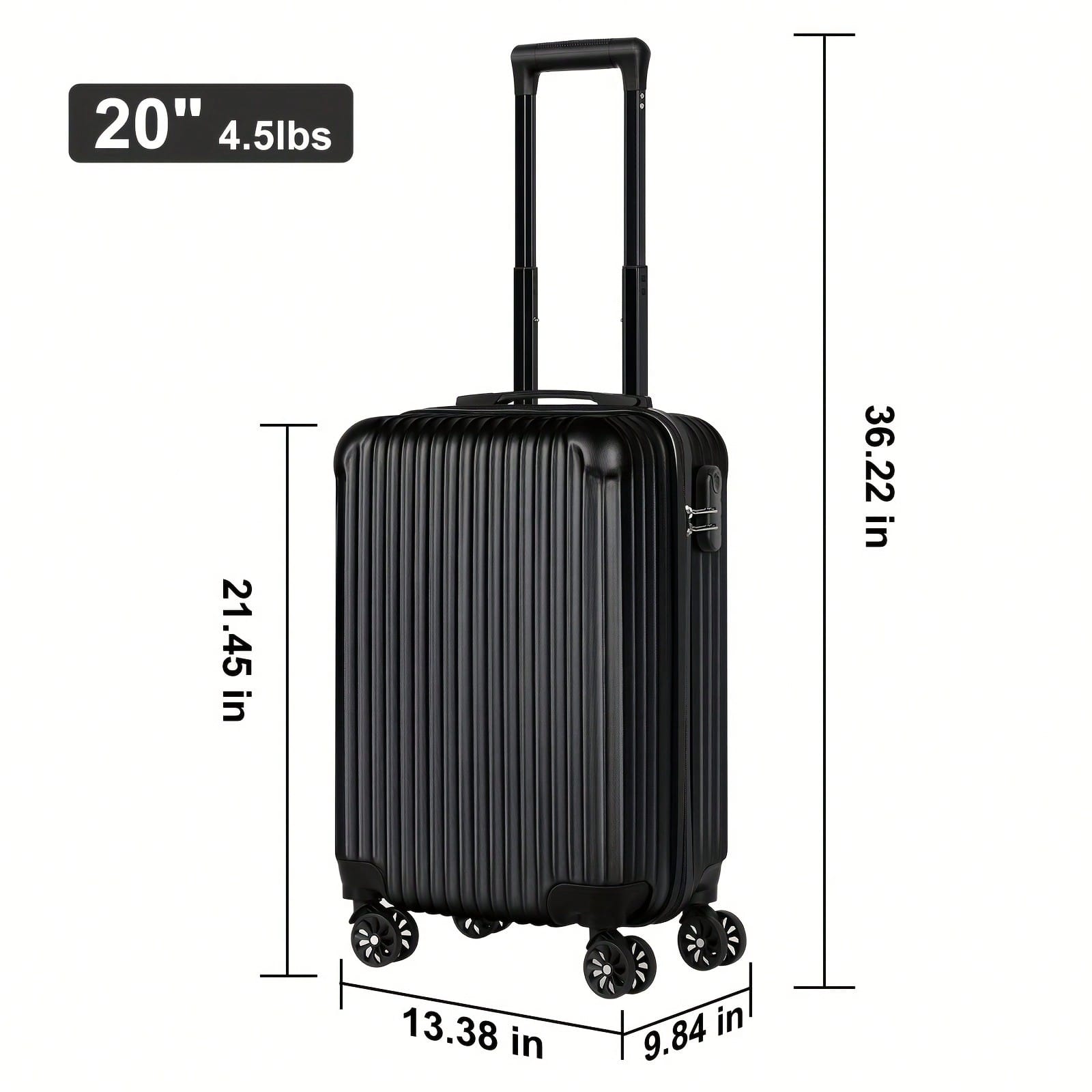20‑Inch Hard‑Shell Carry‑On Lu - Spinner Wheel Rolling Suitcase 20 Inch recension och pris