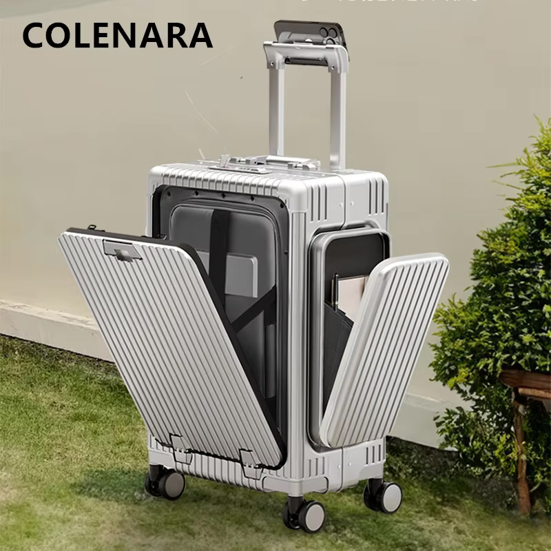 COLENARA Multifunctional Suitc - Front Opening Laptop Luggage 24 Inch recension och pris