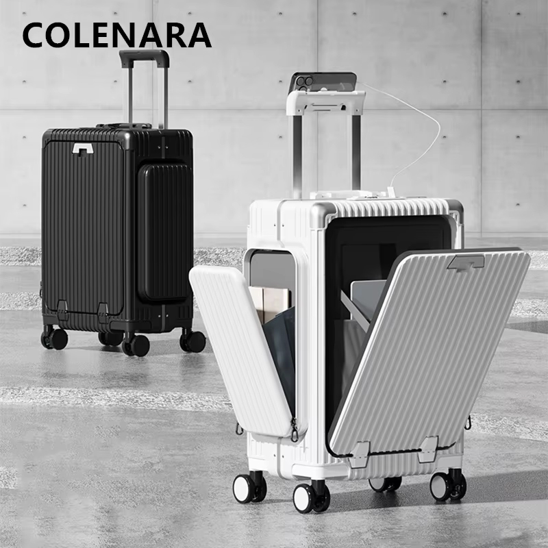 COLENARA Multifunctional Suitc - Front Opening Laptop Luggage 24 Inch recension och pris