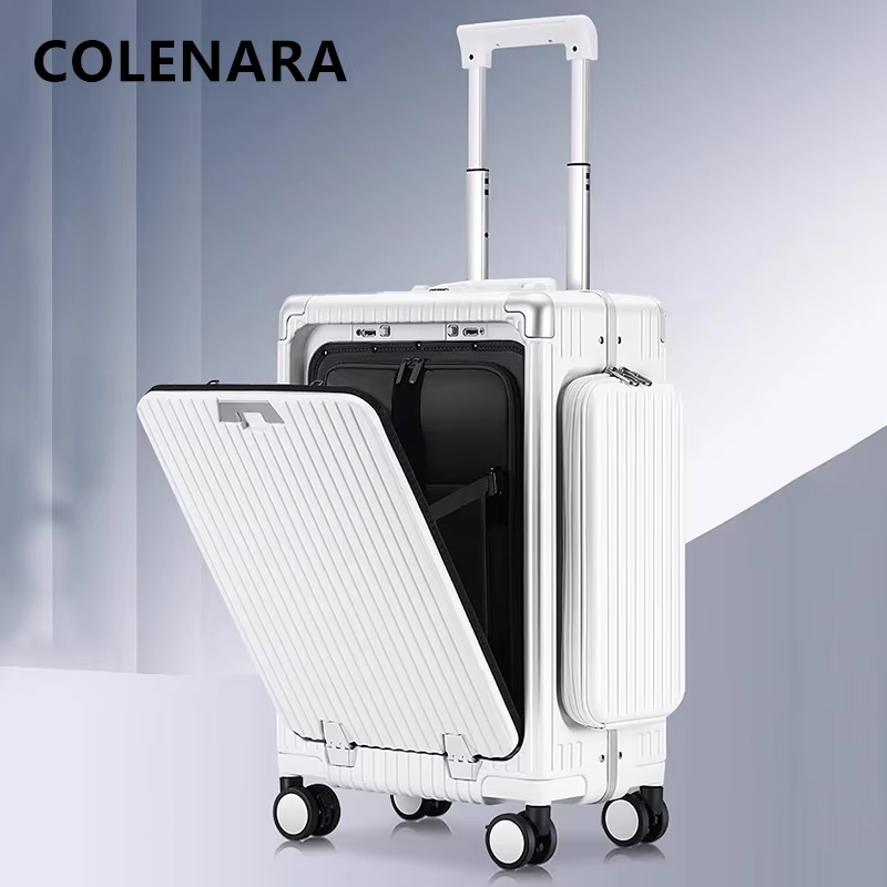COLENARA Multifunctional Suitc - Front Opening Laptop Luggage 24 Inch recension och pris