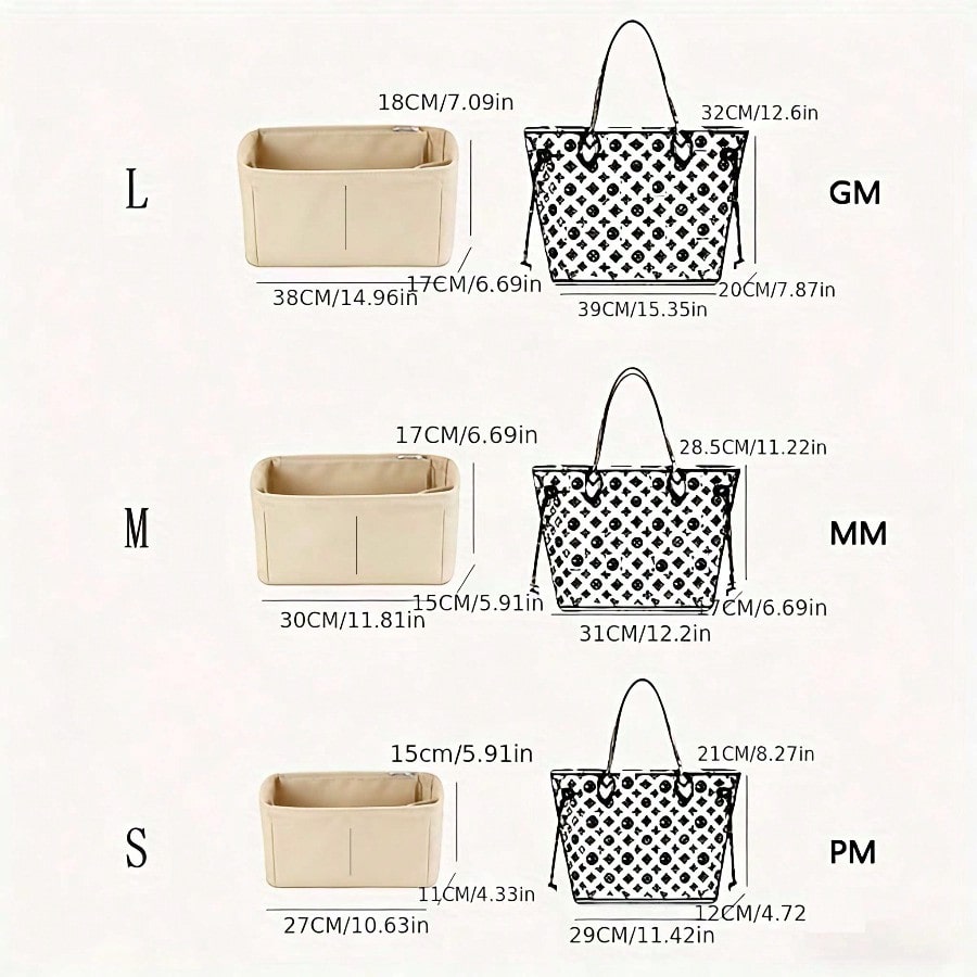 Felt Inset Bag Organizer, Mult - Cosmetic Bags recension och pris