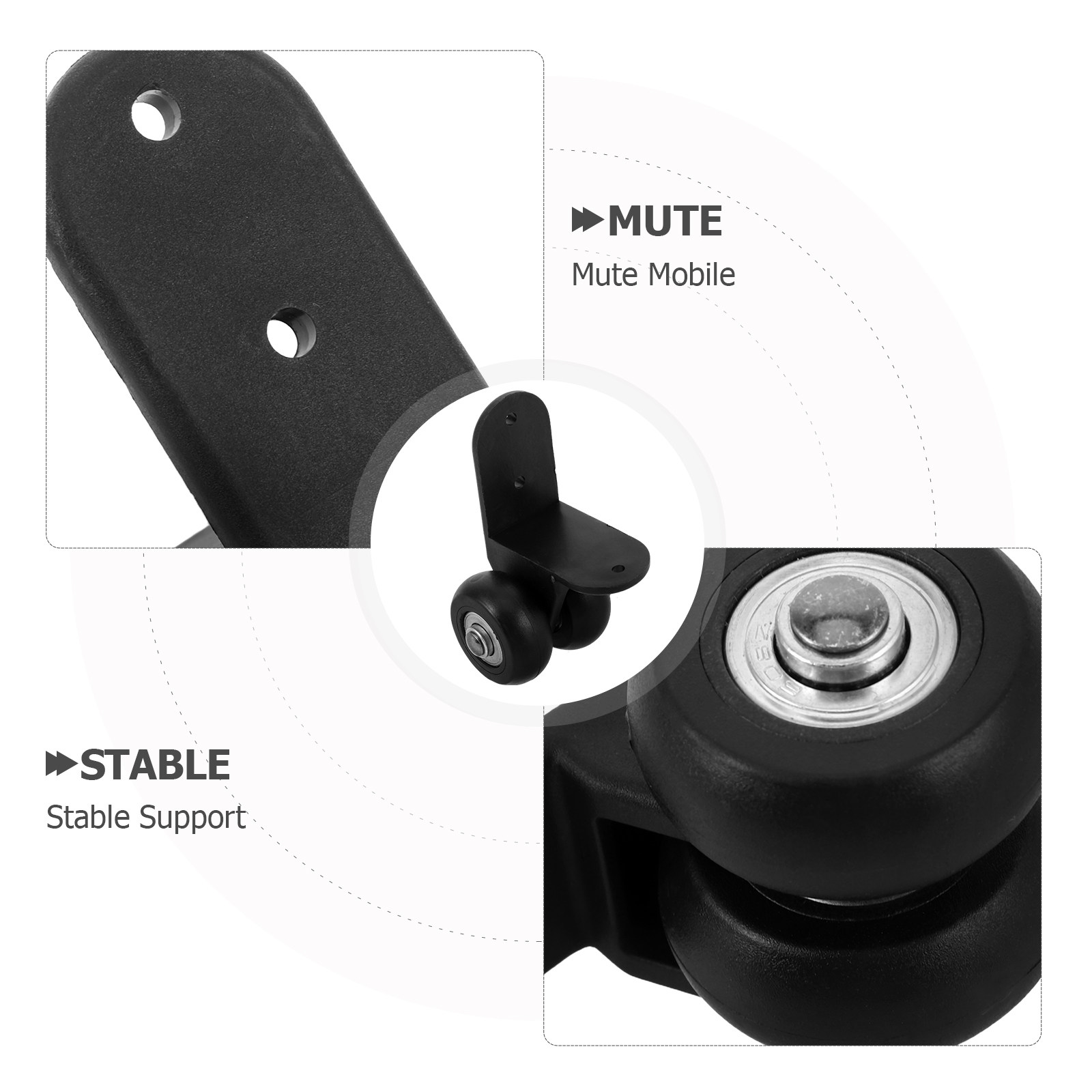 1Pair Heavy Duty Caster Wheels - Silent Replacement Luggage Wheels recension och pris