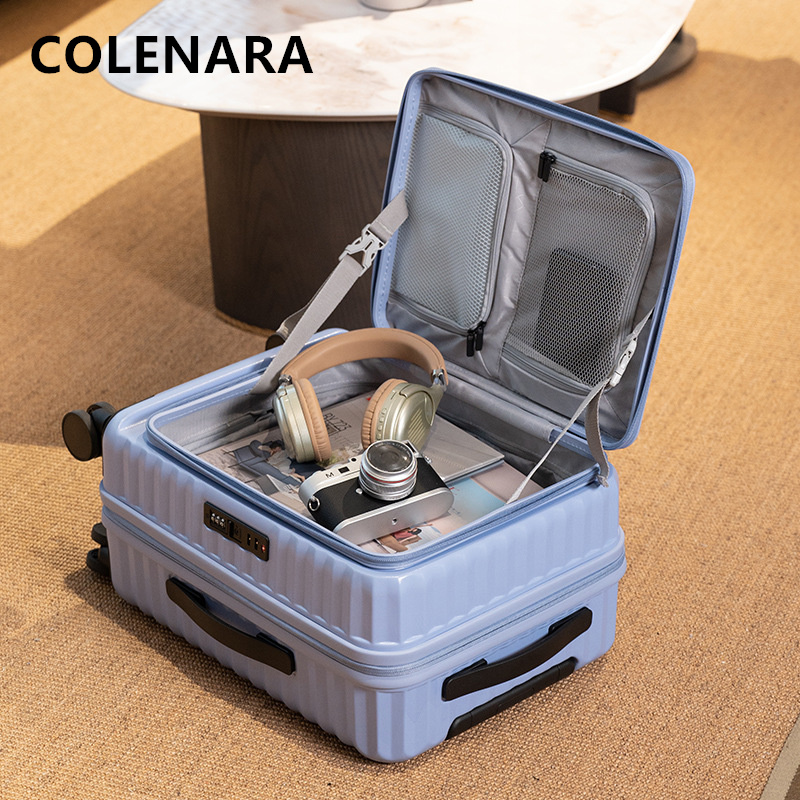 COLENARA Cabin Suitcase Front  - Front Opening Laptop Luggage 24 Inch recension och pris