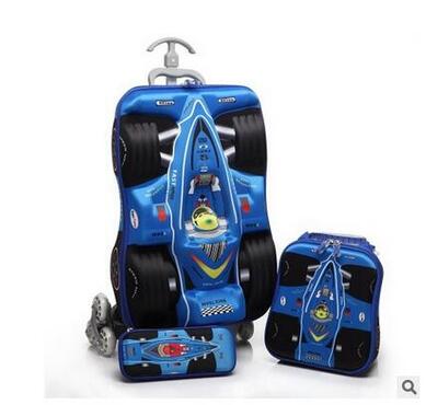 3D Boys Car trolley suitcase C - Foldable Rolling Luggage Bag recension och pris